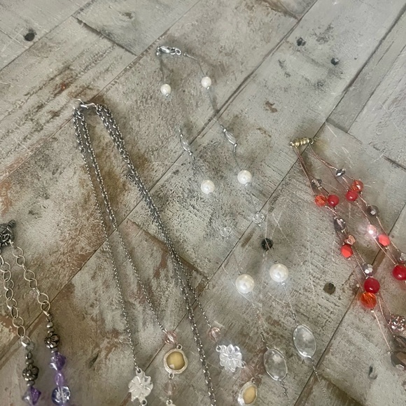 Vintage Jewel Necklace Bundle Silver Beads Jewels Statement Pieces - Picture 8 of 10